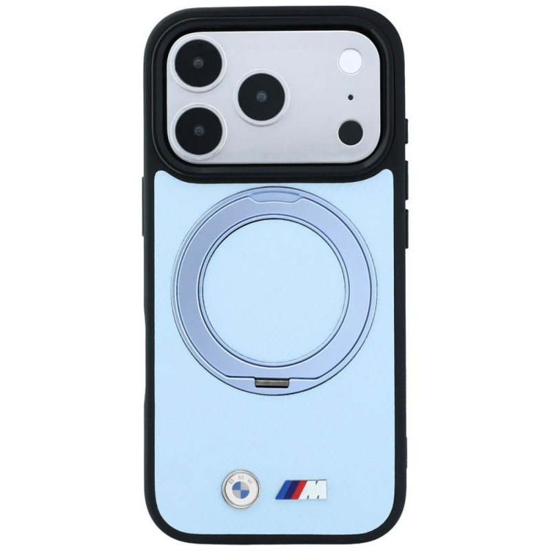 Capa BMW Kevlar Ring Stand 360 MagSafe para Apple iPhone 18 Pro / 17 Pro, azul