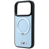 Capa BMW Kevlar Ring Stand 360 MagSafe para Apple iPhone 18 Pro / 17 Pro, azul
