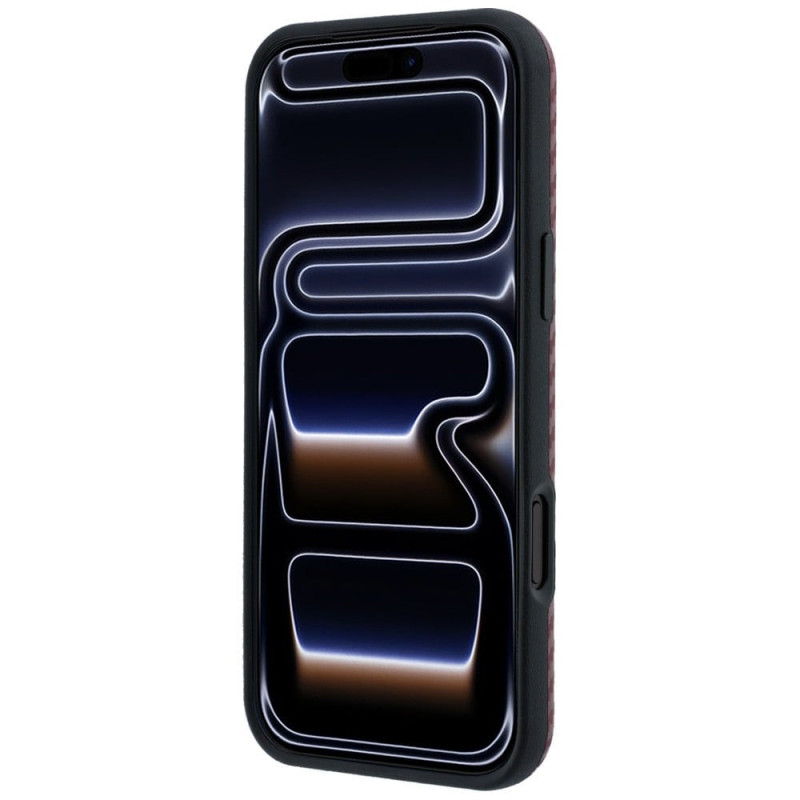 Capa MagSafe BMW M Carbon Printed Ring para Apple iPhone 18 Pro / 17 Pro, bordô