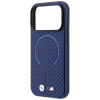 Capa MagSafe BMW M Carbon Printed Ring para Apple iPhone 18 Pro Max / 17 Pro Max, azul-marinho