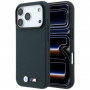 Capa MagSafe BMW M Quadrille Kevlar Metal Logo para Apple iPhone 18 Pro Max / 17 Pro Max, azul-marinho