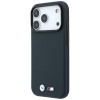 Capa MagSafe BMW M Quadrille Kevlar Metal Logo para Apple iPhone 18 Pro Max / 17 Pro Max, azul-marinho
