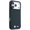 Capa MagSafe BMW M Quadrille Kevlar Metal Logo para Apple iPhone 18 Pro Max / 17 Pro Max, azul-marinho