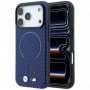 Capa MagSafe BMW M Carbon Printed Ring para Apple iPhone 18 Pro / 17 Pro, azul-marinho