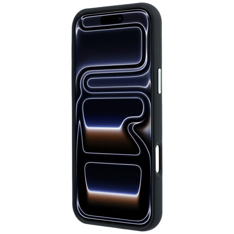 Conjunto de capa e carteira BMW Quilted Pattern Metal Logo para Apple iPhone 18 Pro Max / 17 Pro Max, preto