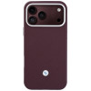 Conjunto de capa e carteira BMW Quilted Pattern Metal Logo para Apple iPhone 18 Pro Max / 17 Pro Max, bordô