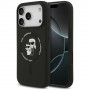 Capa Karl Lagerfeld Silicone Karl&Choupette Ring MagSafe para Apple iPhone 18 Pro Max / 17 Pro Max, preta