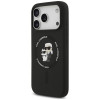 Capa Karl Lagerfeld Silicone Karl&Choupette Ring MagSafe para Apple iPhone 18 Pro Max / 17 Pro Max, preta