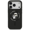 Capa Karl Lagerfeld Silicone Karl&Choupette Ring MagSafe para Apple iPhone 18 Pro Max / 17 Pro Max, preta
