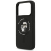 Capa Karl Lagerfeld Silicone Karl&Choupette Ring MagSafe para Apple iPhone 18 Pro Max / 17 Pro Max, preta
