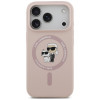 Capa de silicone Karl&Choupette Ring MagSafe Karl Lagerfeld para Apple iPhone 18 Pro / 17 Pro, preta