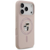 Capa de silicone Karl&Choupette Ring MagSafe Karl Lagerfeld para Apple iPhone 18 Pro / 17 Pro, preta