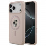 Capa Karl Lagerfeld Silicone Karl&Choupette Ring MagSafe para Apple iPhone 18 Pro Max / 17 Pro Max, rosa
