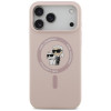 Capa Karl Lagerfeld Silicone Karl&Choupette Ring MagSafe para Apple iPhone 18 Pro Max / 17 Pro Max, rosa
