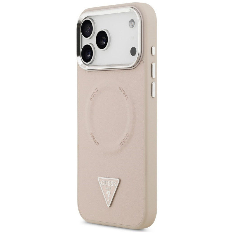 Capa MagSafe Triangle Logo Guess para Apple iPhone 18 Pro Max / 17 Pro Max, rosa
