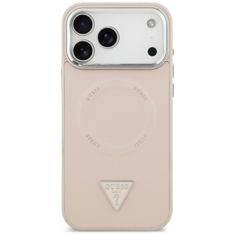 Capa MagSafe Triangle Logo Guess para Apple iPhone 18 Pro Max / 17 Pro Max, rosa
