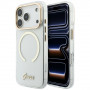 Capa Guess IML Script Metal MagSafe para Apple iPhone 18 Pro / 17 Pro, transparente