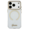 Capa Guess IML Script Metal MagSafe para Apple iPhone 18 Pro / 17 Pro, transparente