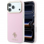 Capa MagSafe Guess Saffiano Small 4G & Classic Logo para Apple iPhone 18 Pro / 17 Pro, rosa