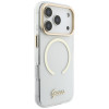 Capa Guess IML Script Metal MagSafe para Apple iPhone 18 Pro Max / 17 Pro Max, transparente