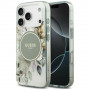 Capa MagSafe Guess IML Flower & Tonal Circle para Apple iPhone 18 Pro / 17 Pro, verde