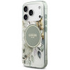 Capa MagSafe Guess IML Flower & Tonal Circle para Apple iPhone 18 Pro / 17 Pro, verde