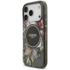 Capa MagSafe Guess IML Flowers Pearl Strap para Apple iPhone 18 Pro / 17 Pro, preta