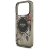Capa MagSafe Guess IML Flowers Pearl Strap para Apple iPhone 18 Pro / 17 Pro, preta
