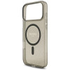 Capa MagSafe Guess IML Glitter Pearl Strap para Apple iPhone 18 Pro Max / 17 Pro Max, preta