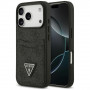 Capa triangular Guess 4G Double Card para Apple iPhone 18 Pro / 17 Pro, preta