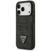 Capa triangular Guess 4G Double Card para Apple iPhone 18 Pro / 17 Pro, preta