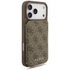 Capa crossbody Guess 4G Cardslots & Magnetic Closure para Apple iPhone 18 Pro Max / 17 Pro Max, castanha