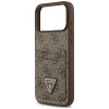 Capa triangular Guess 4G Double Card para Apple iPhone 18 Pro Max / 17 Pro Max, castanha