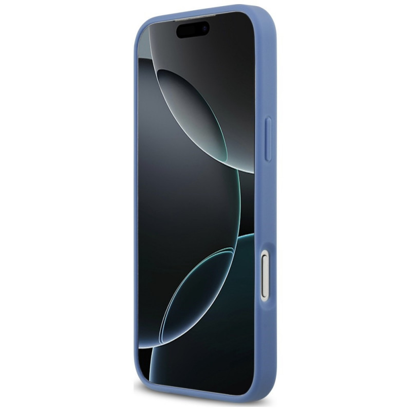 Capa triangular Guess 4G Double Card para Apple iPhone 18 Pro Max / 17 Pro Max, azul