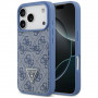 Capa triangular Guess 4G Double Card para Apple iPhone 18 Pro / 17 Pro, azul