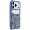 Capa triangular Guess 4G Double Card para Apple iPhone 18 Pro / 17 Pro, azul