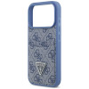 Capa triangular Guess 4G Double Card para Apple iPhone 18 Pro / 17 Pro, azul