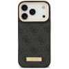 Capa Guess 4G Logo Plate MagSafe para Apple iPhone 18 Pro Max / 17 Pro Max, preta