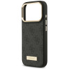 Capa Guess 4G Logo Plate MagSafe para Apple iPhone 18 Pro Max / 17 Pro Max, preta