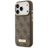 Capa Guess 4G Logo Plate MagSafe para Apple iPhone 18 Pro / 17 Pro, castanha