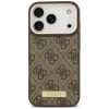 Capa Guess 4G Logo Plate MagSafe para Apple iPhone 18 Pro / 17 Pro, castanha