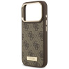 Capa Guess 4G Logo Plate MagSafe para Apple iPhone 18 Pro / 17 Pro, castanha