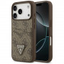 Capa triangular Guess 4G Double Card para Apple iPhone 18 Pro / 17 Pro, castanha