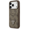 Capa triangular Guess 4G Double Card para Apple iPhone 18 Pro / 17 Pro, castanha