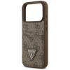 Capa triangular Guess 4G Double Card para Apple iPhone 18 Pro / 17 Pro, castanha