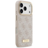 Capa Guess 4G Logo Plate MagSafe para Apple iPhone 18 Pro / 17 Pro, rosa