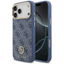 Capa MagSafe Guess 4G Strass Logo para Apple iPhone 18 Pro Max / 17 Pro Max, azul