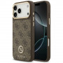 Capa MagSafe Guess 4G Strass Logo para Apple iPhone 18 Pro Max / 17 Pro Max, castanha