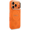 Capa MagSafe Guess Peony Hot Stamp para Apple iPhone 18 Pro Max / 17 Pro Max, Laranja