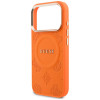 Capa MagSafe Guess Peony Hot Stamp para Apple iPhone 18 Pro Max / 17 Pro Max, Laranja